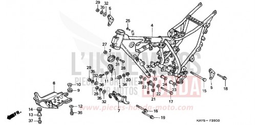 CARROSSERIE DE CHASSIS NX125S de 1995